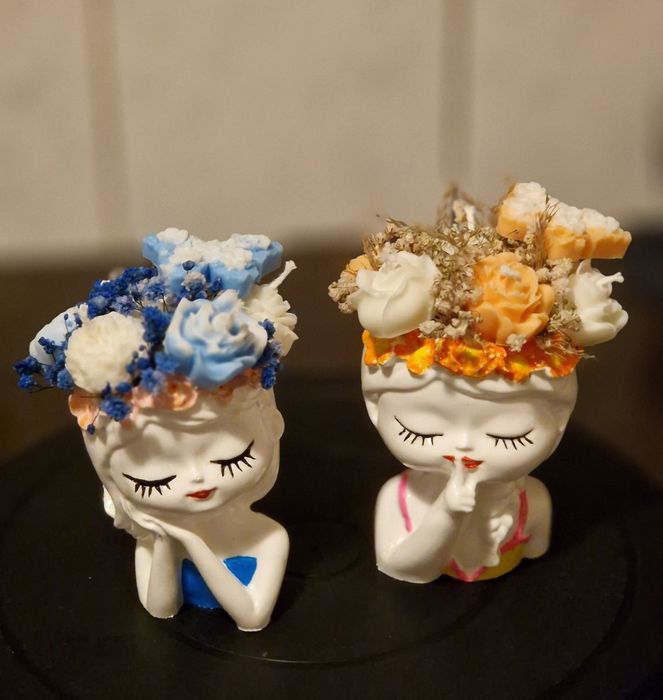 Obiecte decorative din praf ceramic si ceara de soia