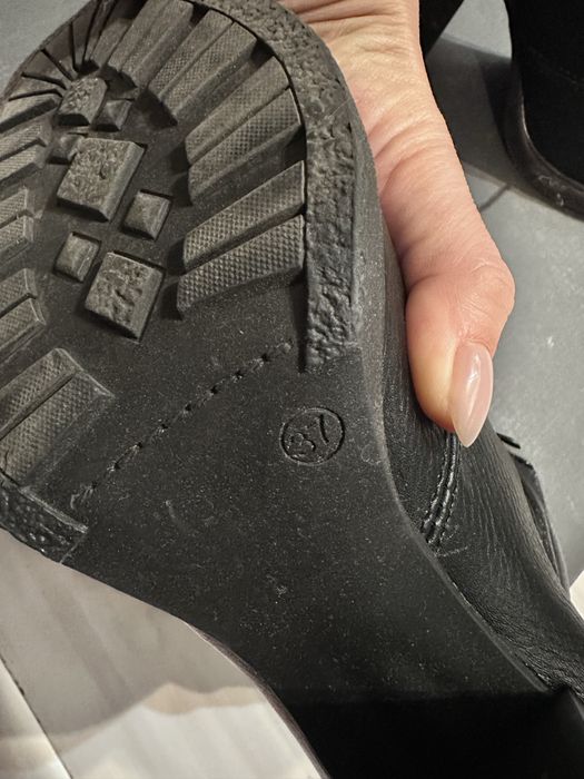 Дамски боти с ток естествена кожа