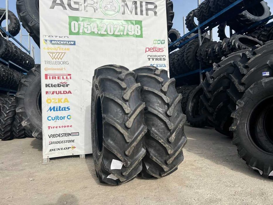 Anvelope noi 16.9-24 cu 8 pliuri marca CEAT pentru tractor fata