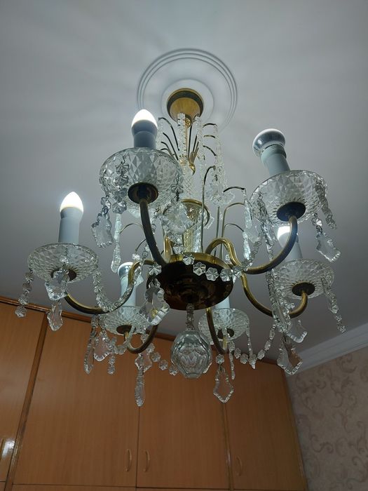 Люстра хрустальная 6 рожковая
