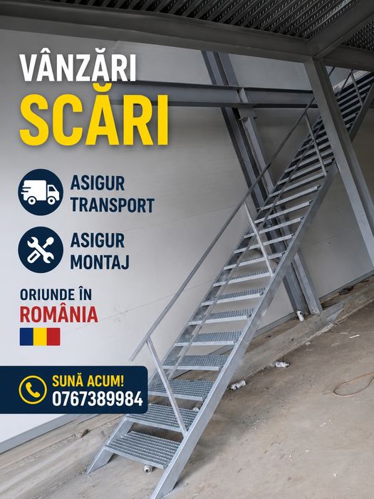 Scări metalice zincate