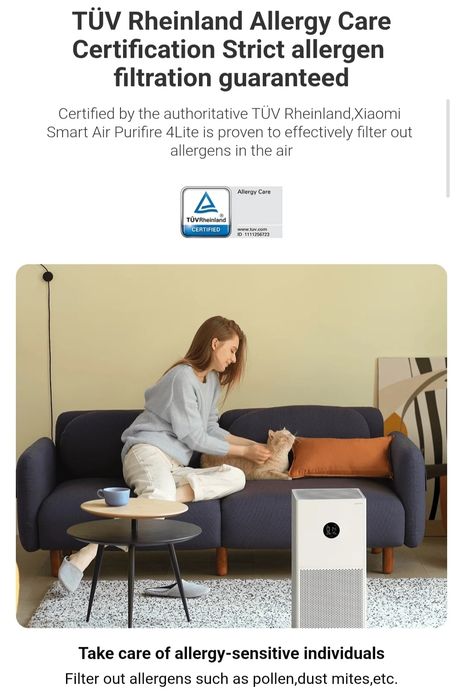Очиститель воздуха, Xiaomi Smart Air Purifier 4 Lite