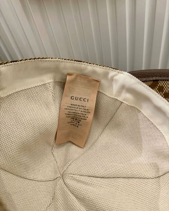 Sapca originala Gucci bej GG canvas noua cu factura