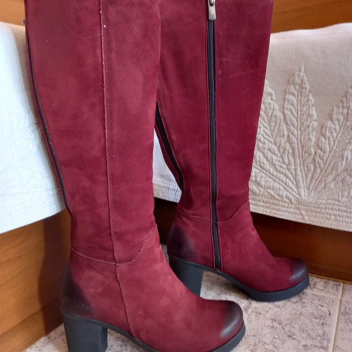 Ботуши от естествен велур