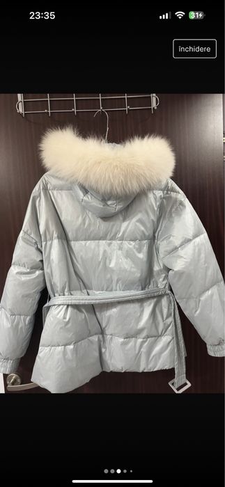 Geaca puffer bleu