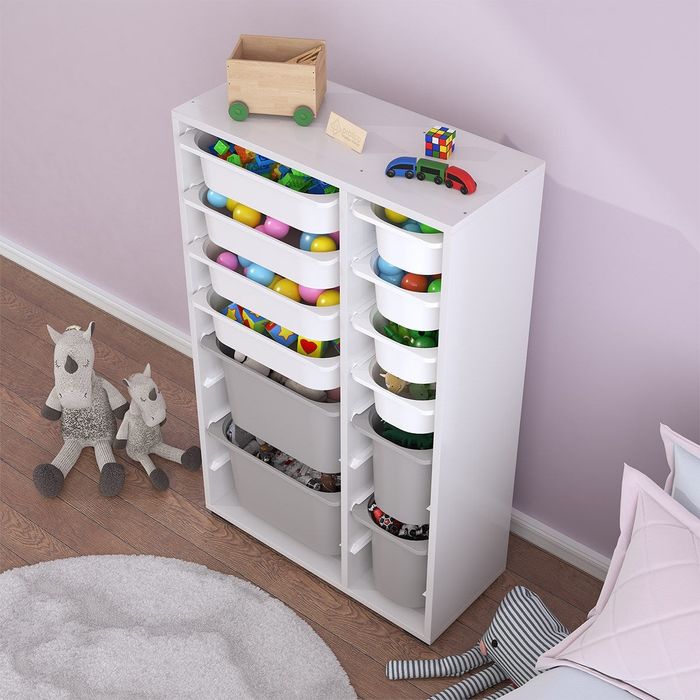 Шкаф, Етажерка за съхранение с 12 кошници