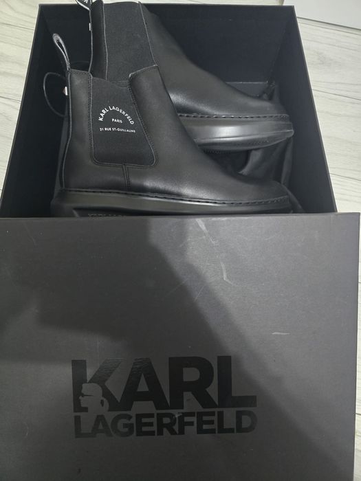 Ghete Chelsea Karl Lagerfeld Kapri Piele – Mărimea 41 (Purtate o dată)