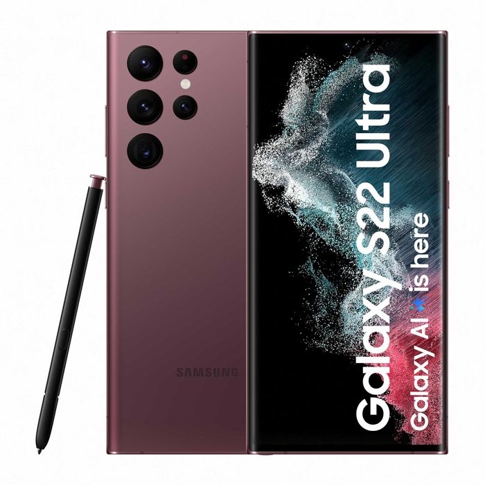 Samsung Galaxy S22 Ultra 5G, 256 Gb, Burgundy | UsedProducts.ro