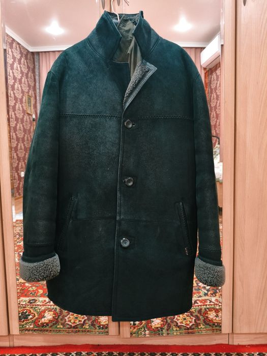 Натуральная дублёнка 52 размер кожа