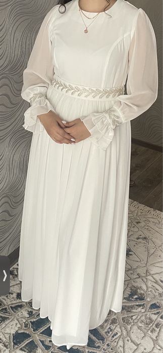 Белое платье 48 размер