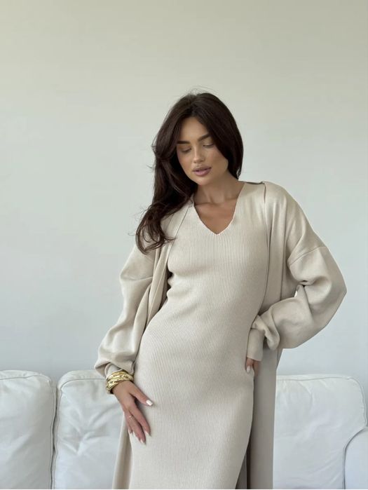 Платье с кардиганом