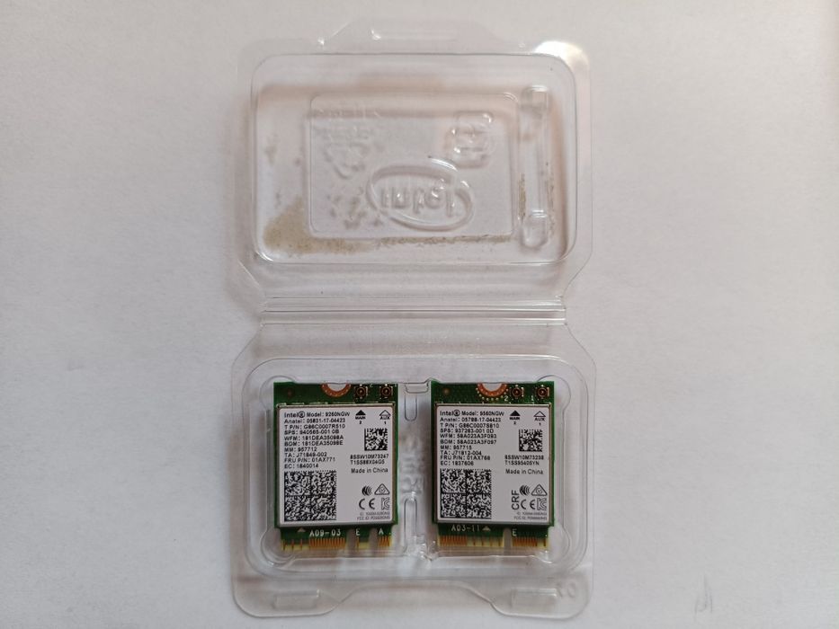 Placă Wireless Wi-Fi 5 - Intel AC 9260 NGW, interfață M.2 NGFF 2230, Dual Band 2,4/5 GHz, Bluetooth 5.0, viteză 2 Gbps - NOU
