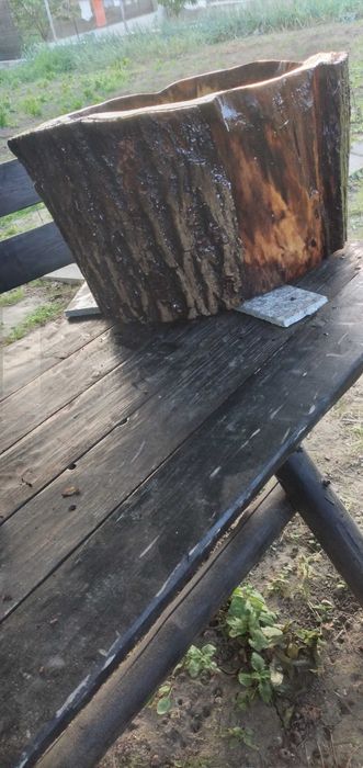 Chiuveta din lemn de nuc