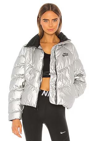 Дамско яке Nike в металик цвят