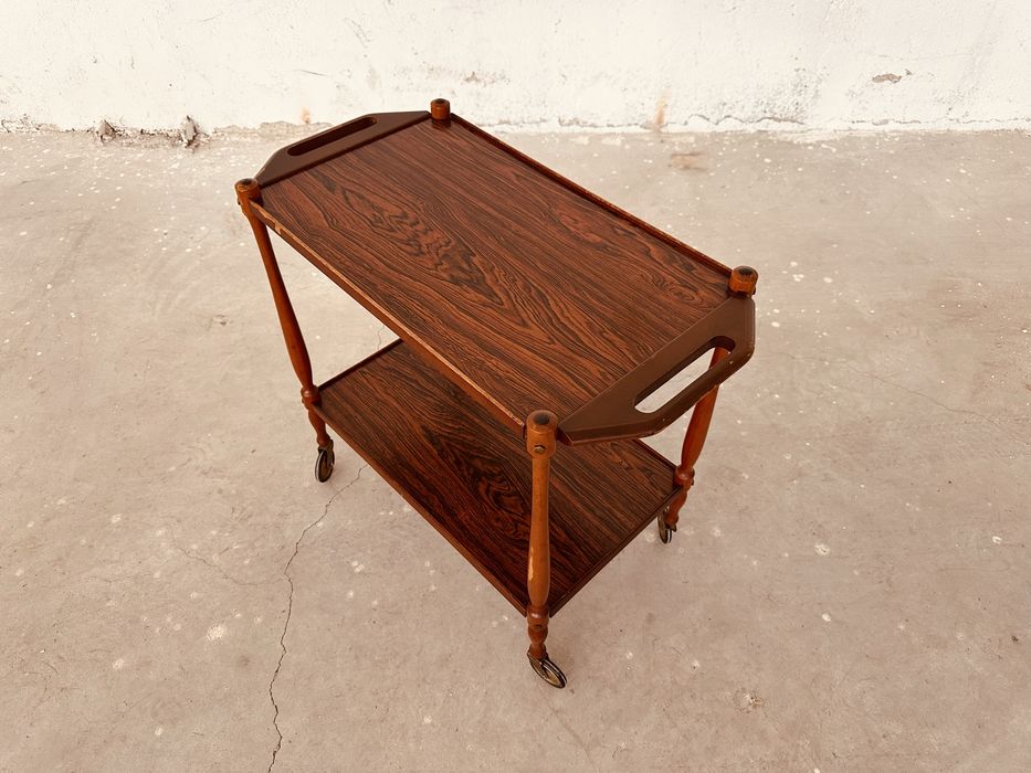 Италианска винтидж сервираща количка / Bar Cart Mid-Century Modern – стил Ico Parisi