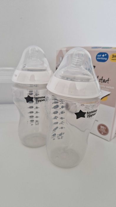 Tommee tippee шишета с биберони и стерилизатор за микровълнова