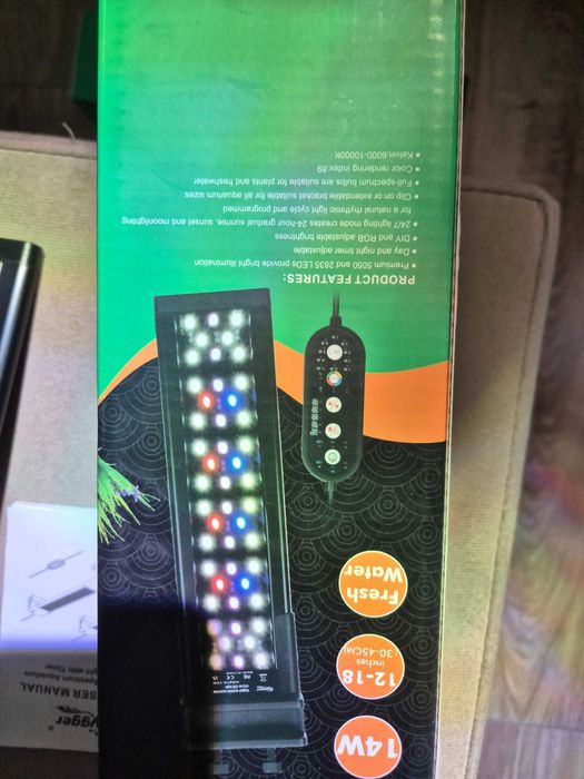 Lampa acvariu LED Hygger, 14W, full spectrum, 30 cm