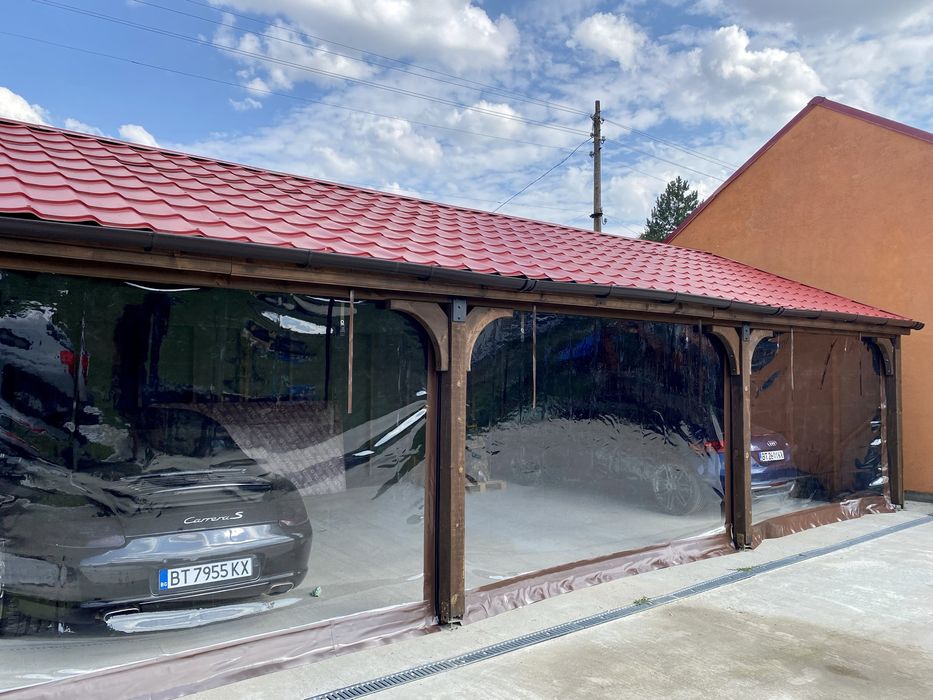 Ветроупорни завеси кристал винил PVC барбекю тенти шатри ветробрани