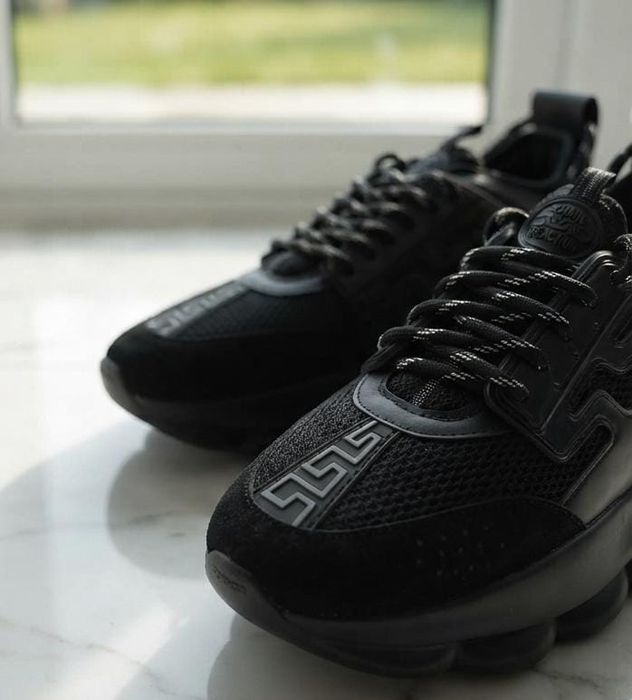 Adidasi Versace Chain Negru - Unisex