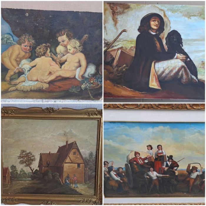 tablou pictura reproducere Gustave Courbet David Teniers Rubens Becque