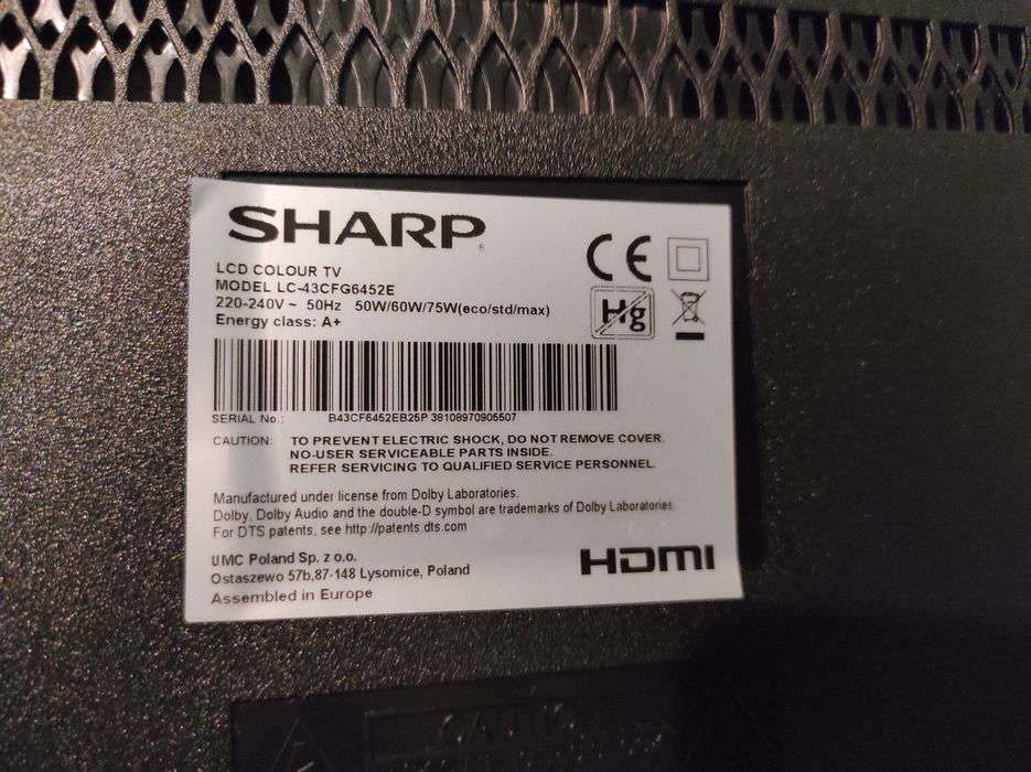 Smart Tv Sharp 109 cm