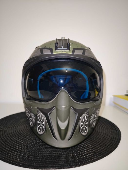 Casca Axxis model Hunter SV Toxic C6 verde