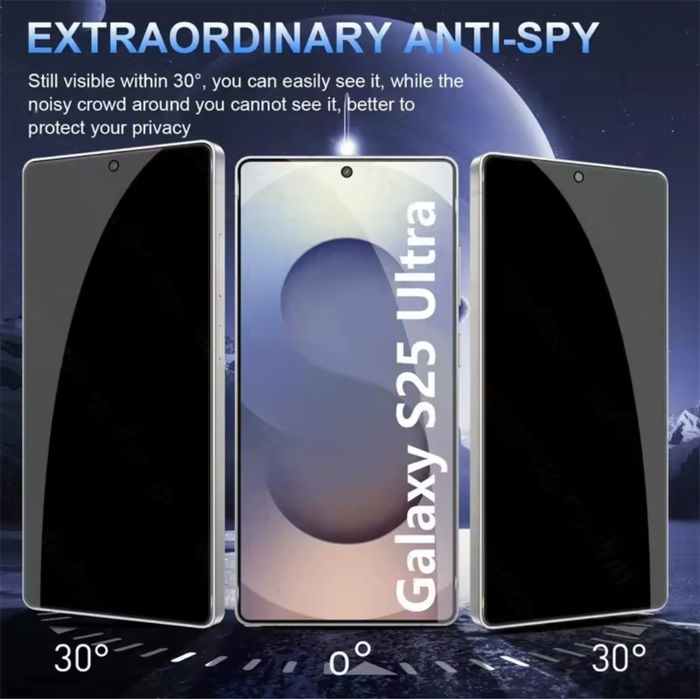 Folie sticla PRIVACY pt. Samsung Galaxy S25 / S25 Plus / S25 Ultra