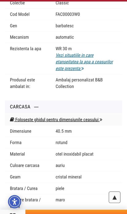 Ceas superb - Orient bambino