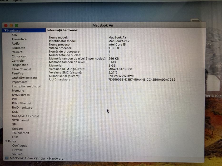 Macbook Air 2017 13’