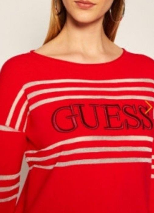 Bluza originala Guess,logo brodat, insertii fir lurex, saculet, etiche