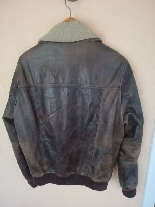 Geaca piele bărbati Zara Man Aviator L