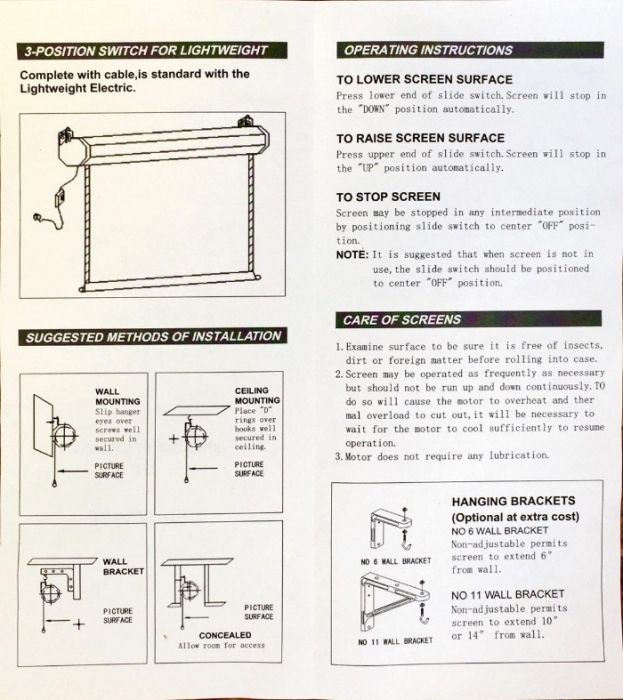 Моторизированный настенный экран Anchor