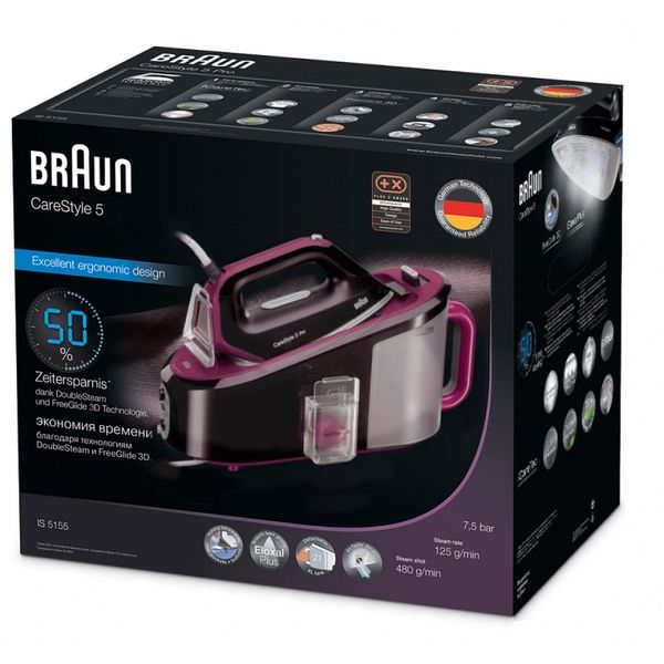 Парогенератор Braun CareStyle 5 IS5155BK, паровой удар