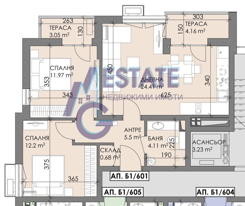 Продава се Тристаен апартамент в Бургас, Меден рудник - зона В - 91 кв.м за 667 €/кв.м - Снимка #1