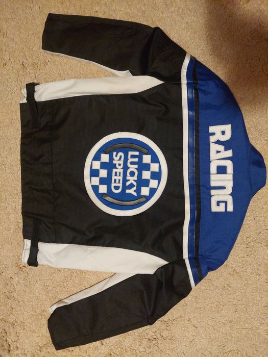 Geaca moto racing,textil,diverse inscripții,Pakistan