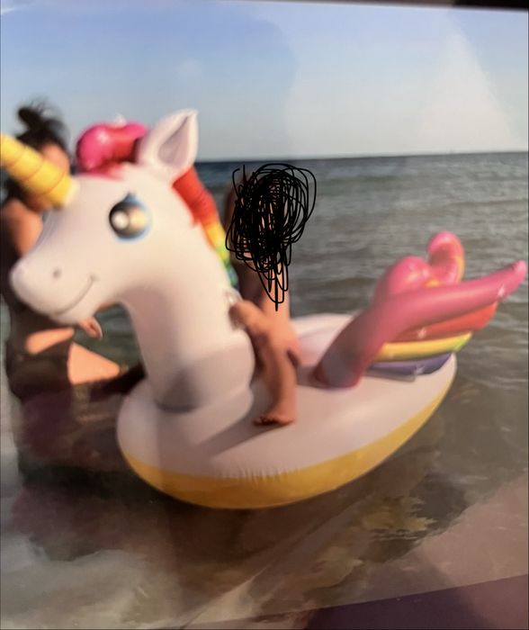 Set “barcuta” unicorn, colac, 2 seturi aripioare