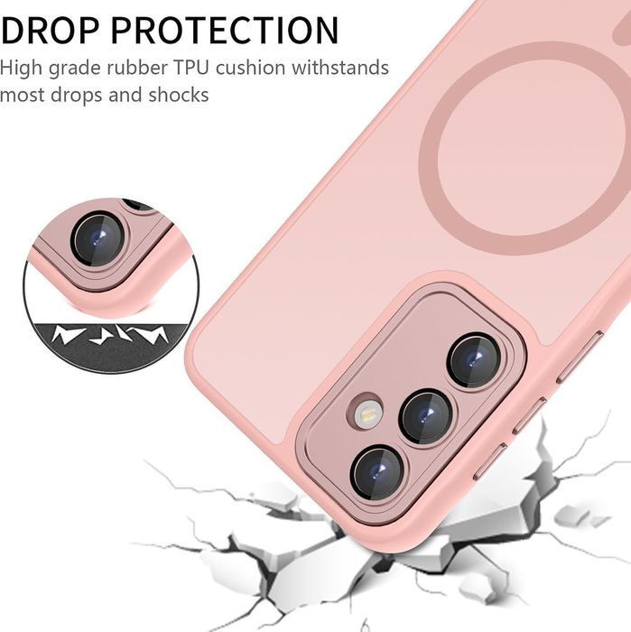 Матов magsafe кейс за samsung galaxy a56 - розов