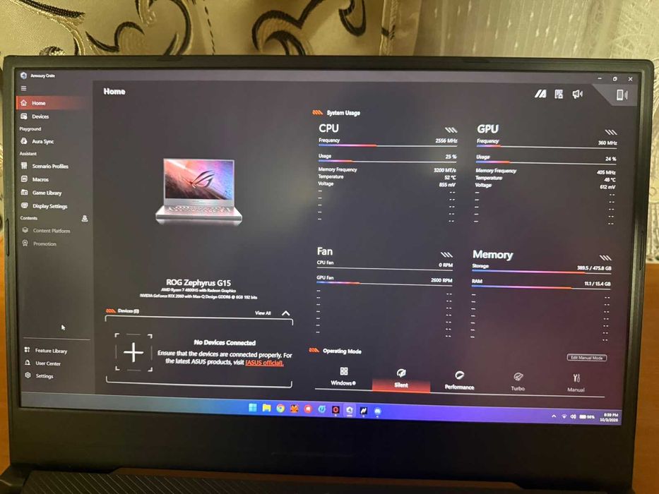ASUS ROG Zephyrus G15 GA502IV – Ryzen 7 4800HS / RTX 2060 / 16GB RAM / SSD 512GB