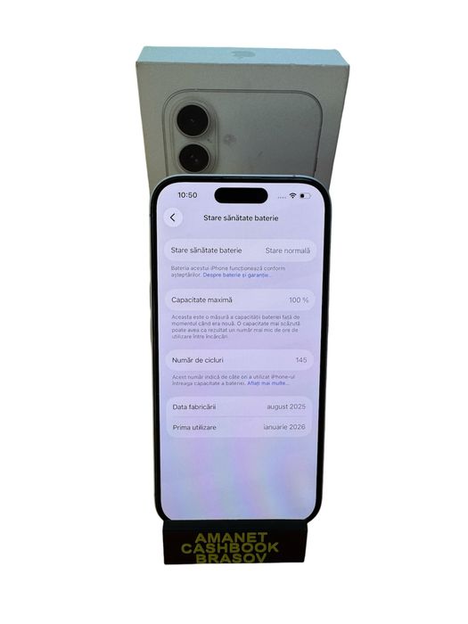 Iphone 16 / 128 GB / Baterie 100% / Cashbook Amanet Brasov