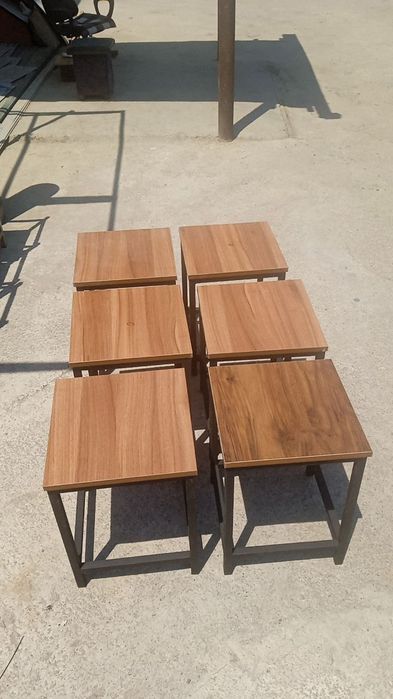 Стулья барные, табуретки, столы, кресло, стеллажи