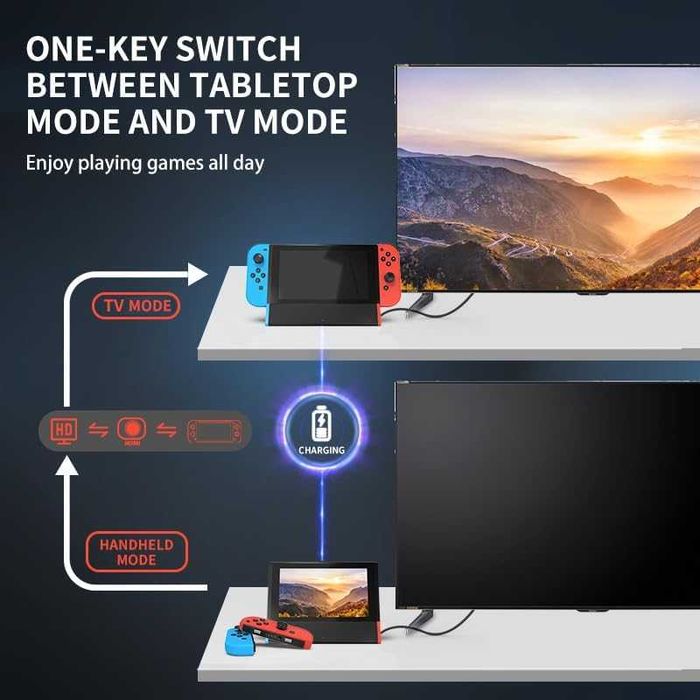 Преносимо зарядно устройство, съвместимо с Nintendo Switch