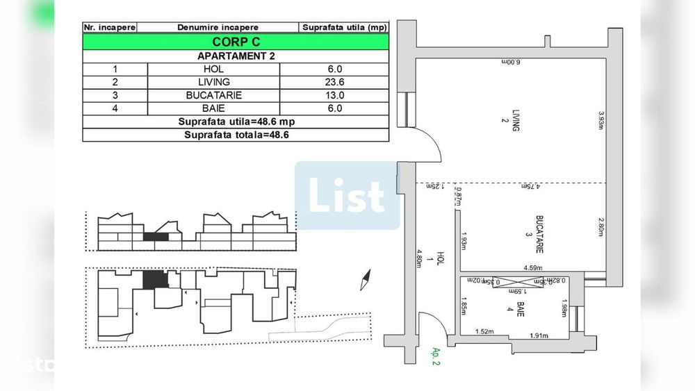 Apartament tip studio, finisat, situat în cartierul Brașovul Vechi — fotografia 2