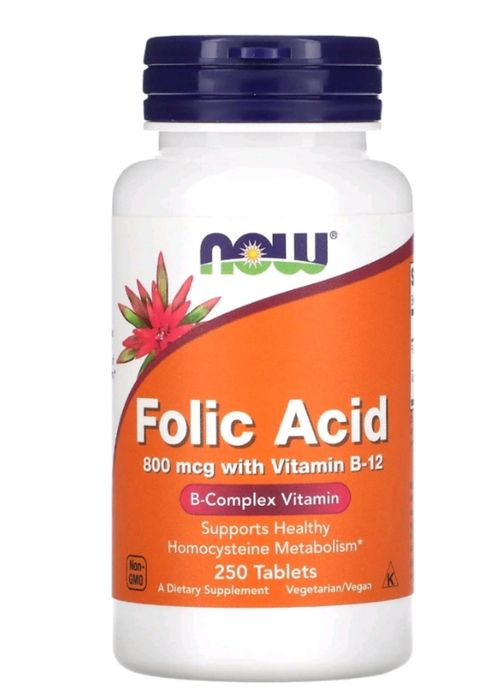 Фолиевая кислота 800 mcg + B 12 250 таблеток