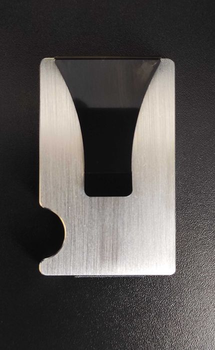 Portcard / portofel minimalist din aluminiu cu protectie RFID