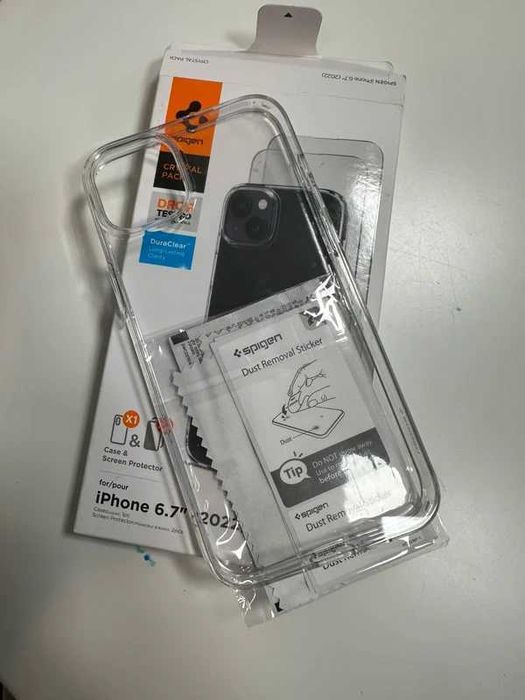 Husă + folie sticlă Spigen Crystal Pack pentru iPhone 14 Plus 6.7