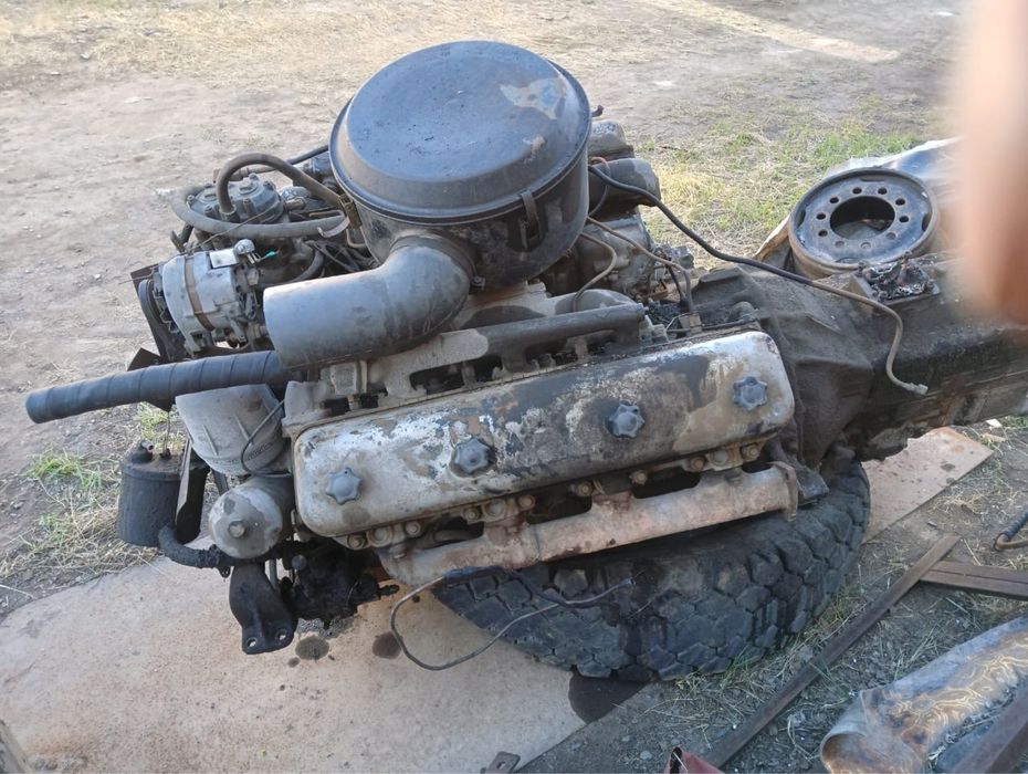 Двигатель и коробка Краз ЯЕМЗ 238