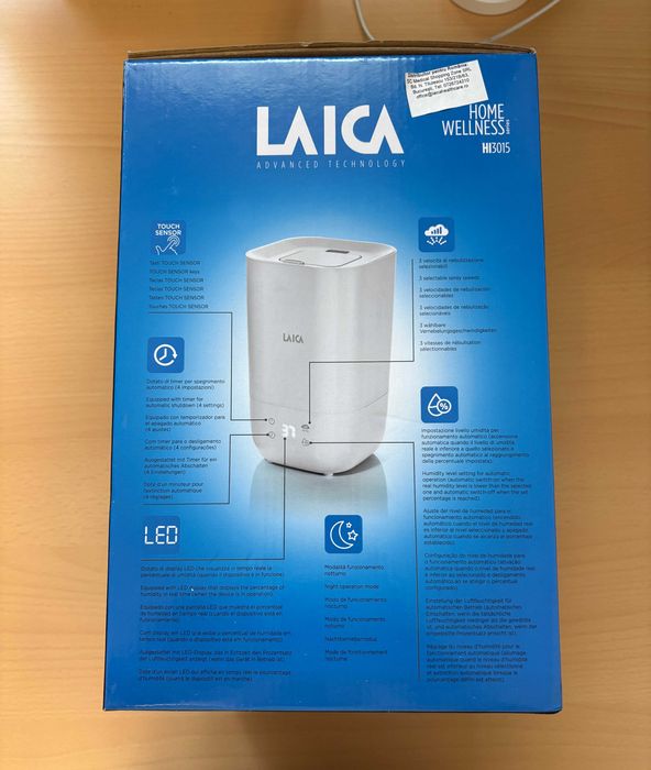 Umidificator automat Laica HI3015, ultrasonic, cu abur rece, capacitate rezervor 3.3 L