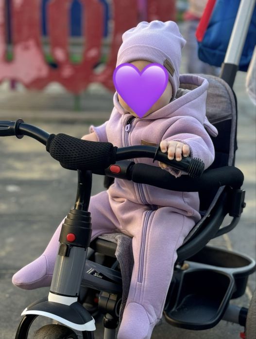 Комбинезон на флисе с шапочкой