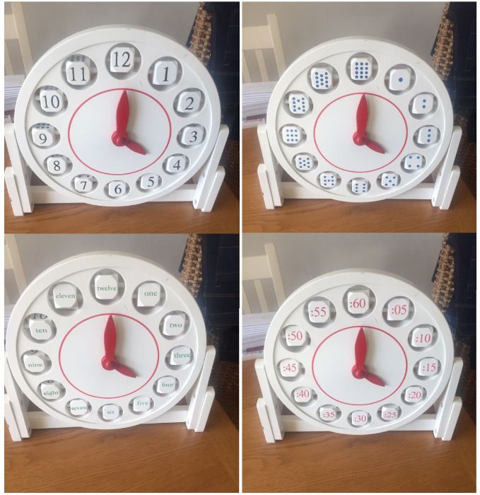 Образователен голям дървен часовник на стойка НАМАЛЕНА ЦЕНА!