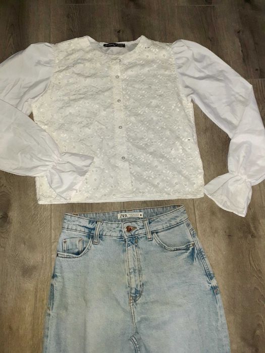 Set dama xs-s camasa si blugi zara